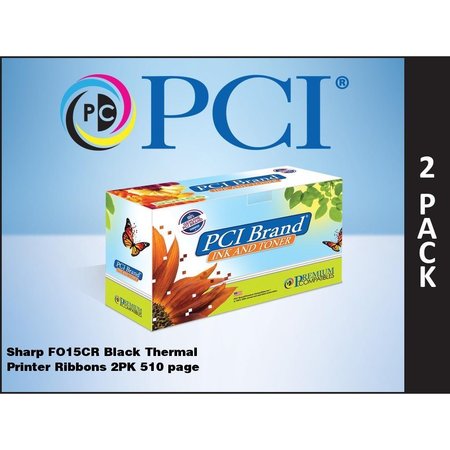 PCI Pci Sharp Fo-15Cr 2-Pack Black Transfer Ribbons For Sharp Fo1450 FO15CRPC